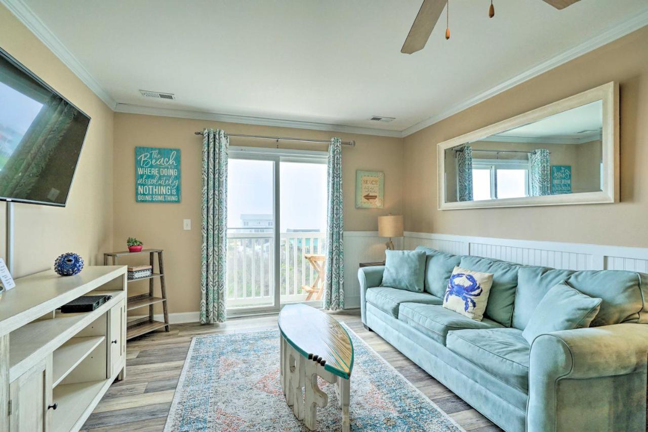 Ocean-View Oak Island Condo, 1 Block To Beach! Exterior photo